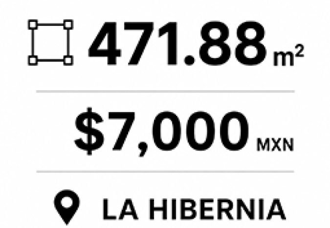 Terreno en Venta en La Hibernia – 471.88 m² | $7,000 por m²